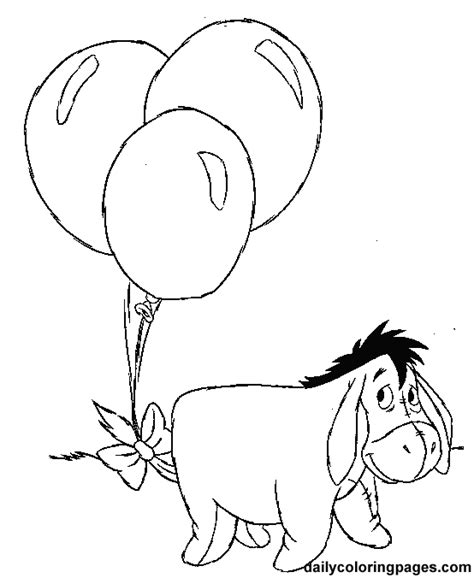 Winnie The Pooh Birthday Coloring Pages 01 For The Coloring Station