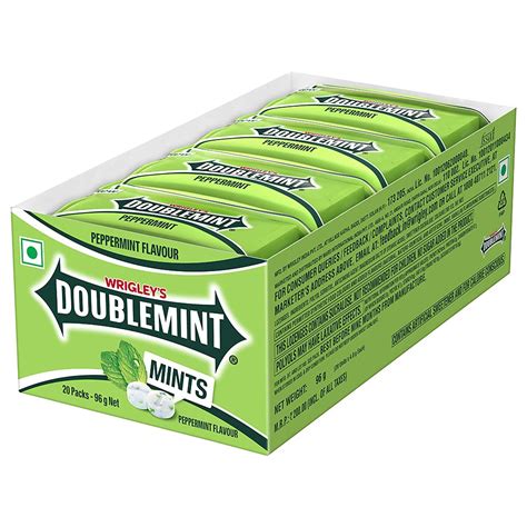 doublemint wrigley s doublemint peppermint thinmints 96g 20 pieces grocery