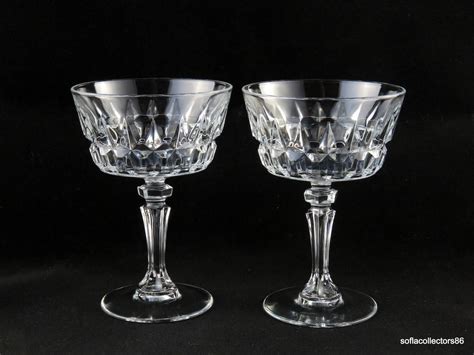 Cristal Darques Chantelle Pattern Champagne Glassescoupes Pair Etsy