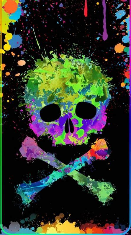 Neonpaintedskull Skull Wallpaper Crazy Wallpaper Skull Pictures