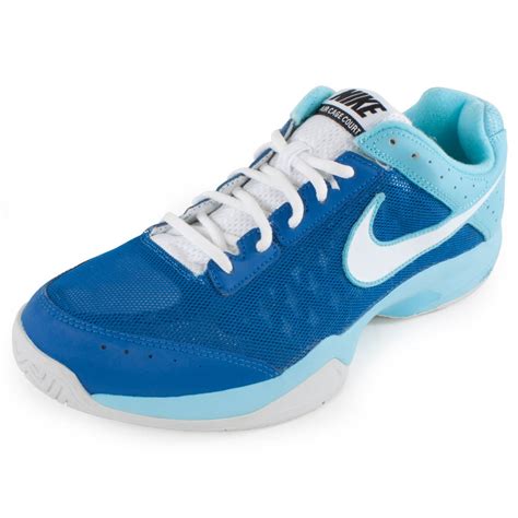 Nike Mens Air Cage Court Tennis Shoes Military Blue And Polarized Blue