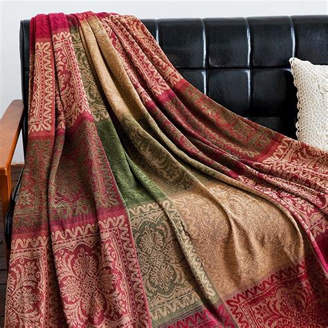 Plush sherpa throw blanket for couch sofa 100% polyester fleece throw, 50 x 60. Cotton Woven Sofa Bed Throw Blankets Bedspread Settee ...