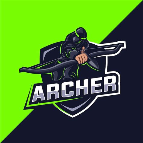 Premium Vector Archer Green Esport Mascot Logo Design