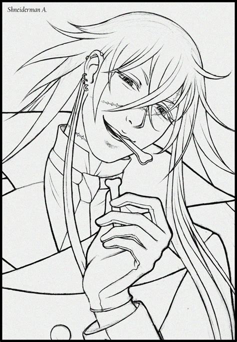 Black Butler Characters Pages Coloring Pages