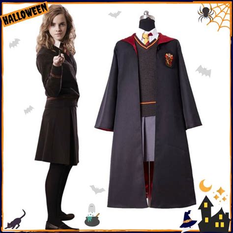 gryffindor uniform hermione granger cosplay costume adult version cotton halloween party new