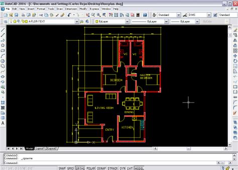 Autocad A Typical Layout Of A Floor Plan Download Scientific Diagram