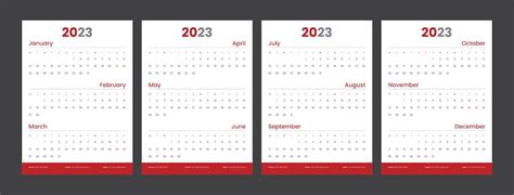 Premium Vector Wall Calendar Template For 2023 Year Vector
