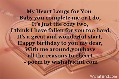 Cute happy birthday messages for your girlfriend. My Heart Longs for You, Girlfriend Birthday Poem