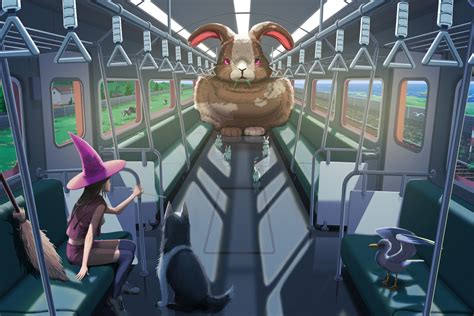 Artstation Rabbits On The Train