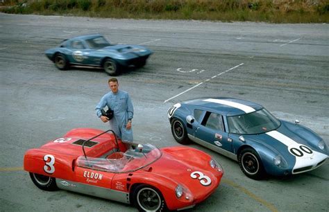 Dan Gurney Lotus 23 And The Lola Mk 6 A Corvette Grand Sport In The