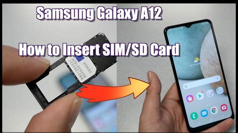 Samsung Galaxy A12 How To Insert The Simsd Card So Easy Youtube