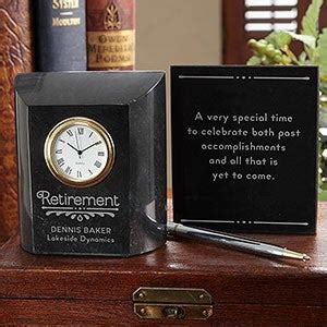Personalized retirement gift ideas for female coworkers. Personalized Desk Clock - Retirement Gift