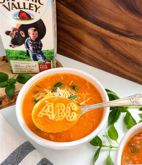Creamy Tomato Alphabet Soup