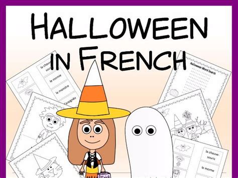Halloween In French Vocab Sheets Wks Matching And Bingo Games