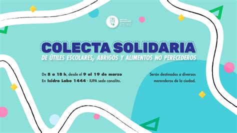 El Iupa Realiza Una Colecta Solidaria De útiles Y Abrigos Instituto