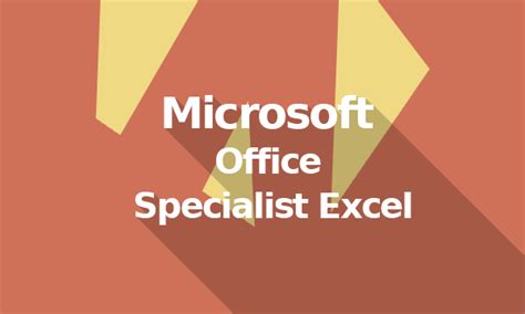 Microsoft Office Specialist Excel Ncti