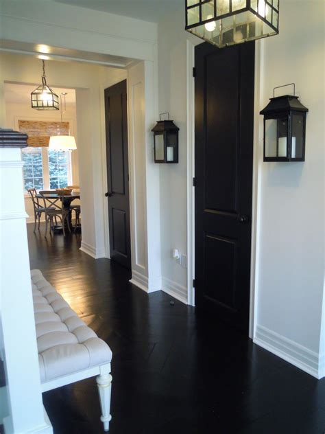 Black Interior Doors With White Trim Before And After