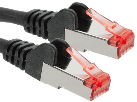2m Cat6a Professional Rj45 Shielded Ethernet Cable Black