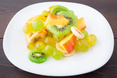 Assortment Of Sliced Fruits On Plate Stock Image Image Of Assorted