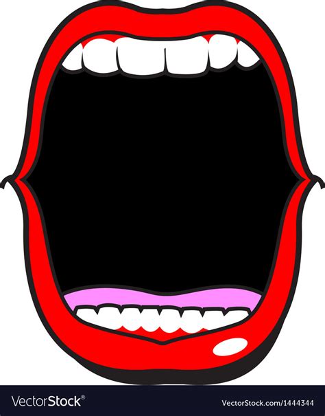 Wide Open Mouth Royalty Free Vector Image Vectorstock