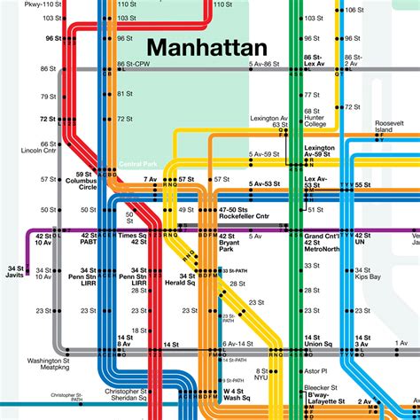 Midtown Manhattan Subway Map Images And Photos Finder