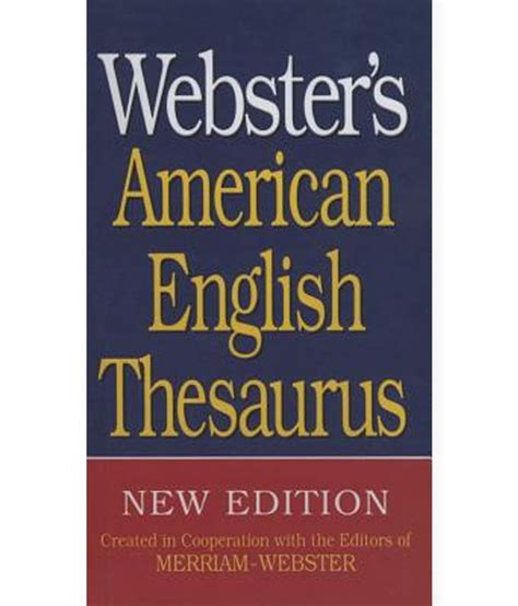 Webster's American English Thesaurus: Buy Webster's American English ...