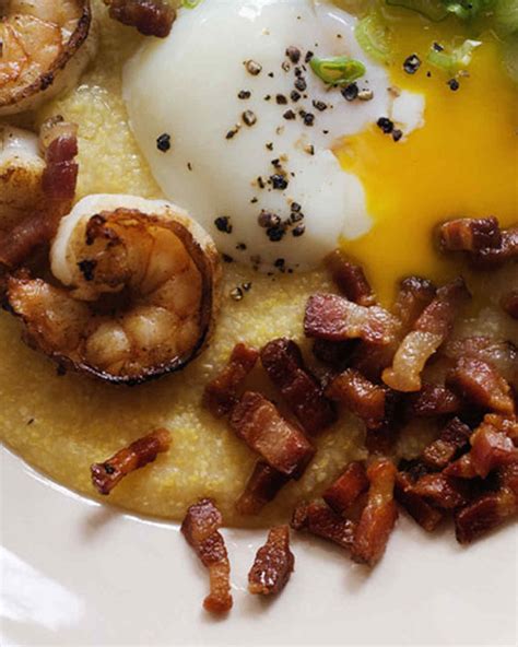Shrimp And Grits With Poached Eggs Recipe Martha Stewart
