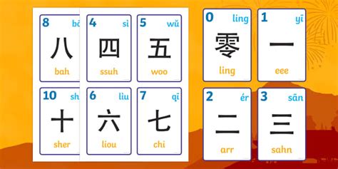 0 10 Numbers In Mandarin Chinese Pronunciations Flash Cards