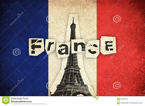 Dès juin 1886 , soit juste après que les résultats du concours ont été proclamés, la revue d'architecture la construction. Drapeau Grunge Des Frances Avec Tour Eiffel Illustration ...