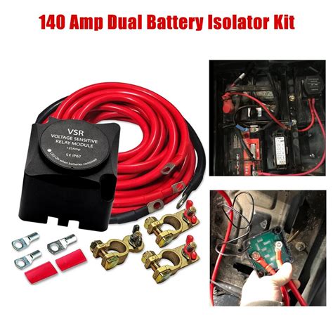 Dual Battery Isolator Kit Volt Voltage Sensitive Relay