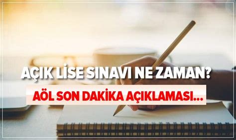 | 2020 pazar günü yapılacak açık öğretim ortaokulu ve lisesi sınavları ile milli eğitim bakanlığı merkez ve taşra teşkilatı unvan değişikliği sınavı. AÖL son dakika açıklaması: AÖL sınavı nasıl, online mı ...