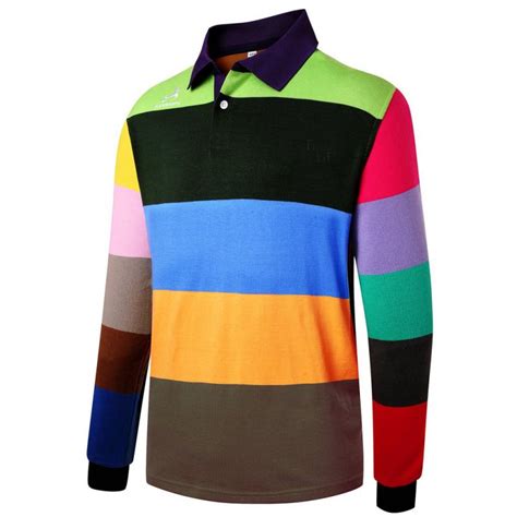 Yarn Dye Knitted Rugby Polo Long Sleeve Colors Custom