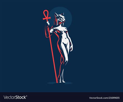 Egyptian Goddess Bastet Royalty Free Vector Image