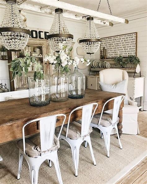 Modern, wood, round, and small dining tables. 38 Rustic Farmhouse Dining Room Design Ideas for Big ...