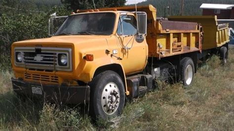 1985 Chevy Sa Diesel Dump Truck W Pup Trailer 82 Liter Detroit