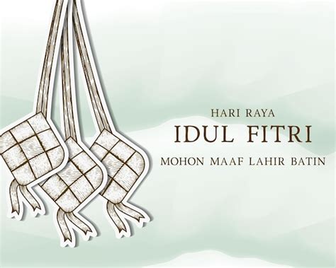 Premium Vector Hand Drawn Hari Raya Idul Fitri Eid Al Fitr Mubarak