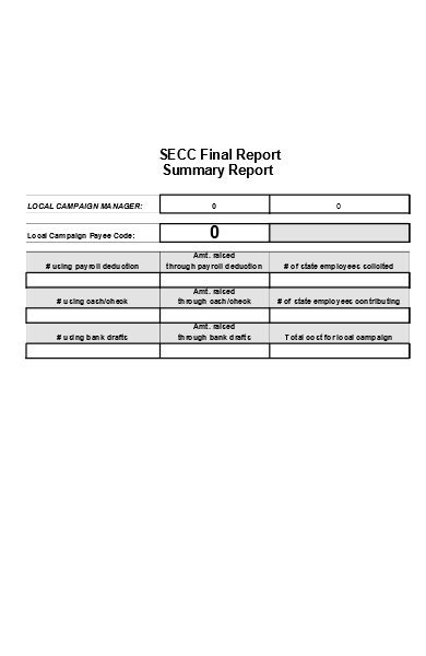 Free 9 Final Report Forms In Pdf Ms Word Excel