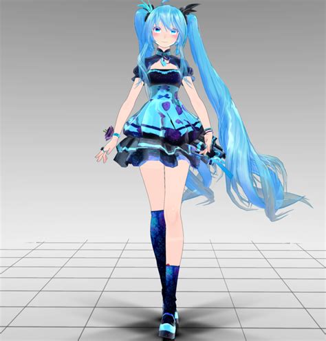 Pin By Karissa Elza On Mmd Models Anime Outfits Anime Dress Hatsune