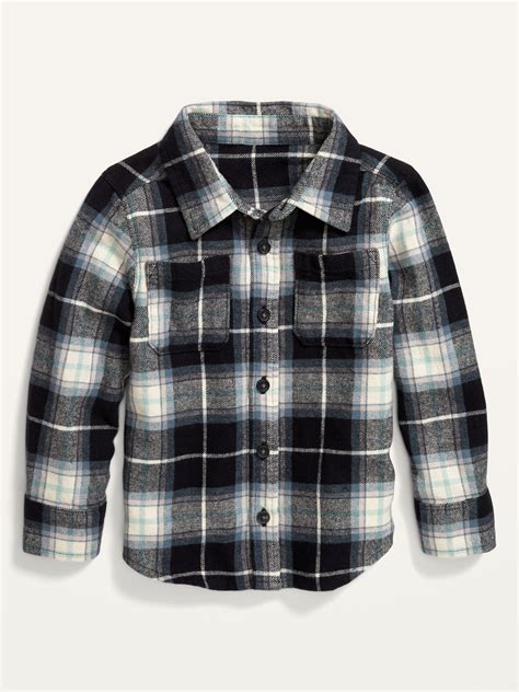 Plaid Flannel Double Pocket Shirt For Toddler Boys Old Navy