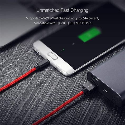 Micro Usb Fast Charge Braided Cable 1m 2m 3m Data Charging Charger For