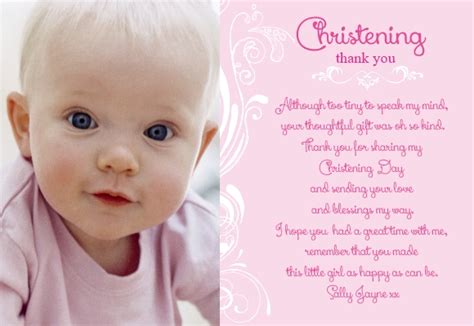 Christening Thank You Cards Personalised The Invite Factory