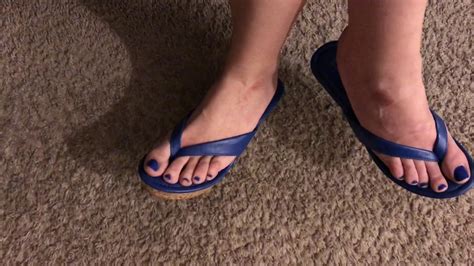 Blue Wedges And Toe Nails Hq 60 Fps Youtube