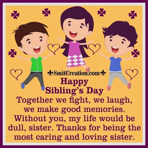 Happy Siblings Day Wishes For Sister