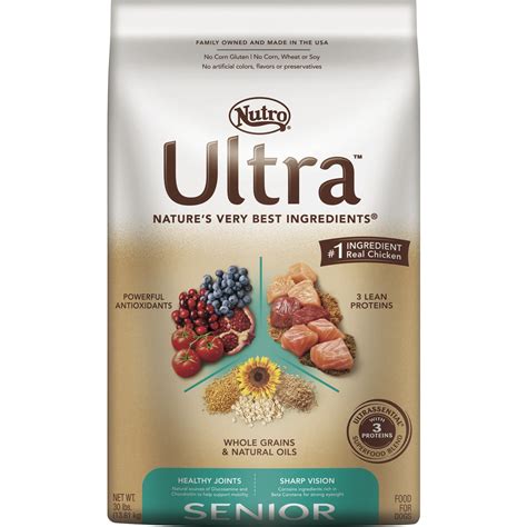 Nutro Ultra Senior High Protein Natural Dry Dog Food With A Trio Of