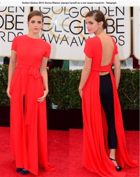 Emma Watson Gloden Globes 2014 Telegraph Dior Couture Dresses Dior