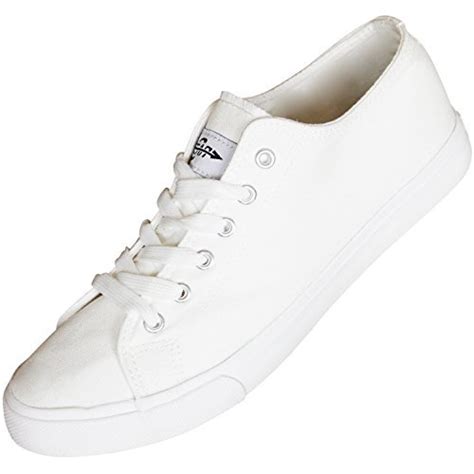Fear0 Unisex True To Size All White Tennis Canvas Sneakers Shoes For