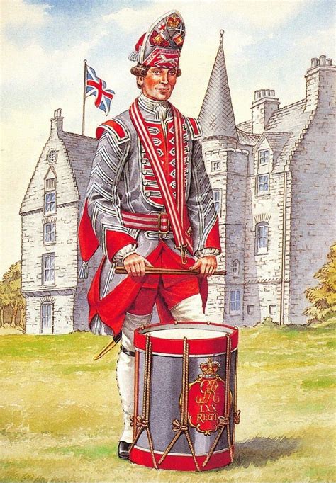 Military Art Postcard Drummer The 70th Regiment Of Foot 1758 Etsy In