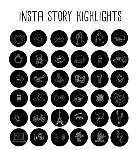 200 Instagram Story Highlights Icons Covers Black And White Instagram