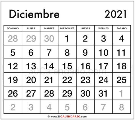 Lista 105 Foto Calendario Del Mes De Diciembre 2022 Para Imprimir
