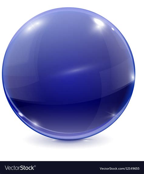 Blue Sphere 3d Glass Ball Royalty Free Vector Image